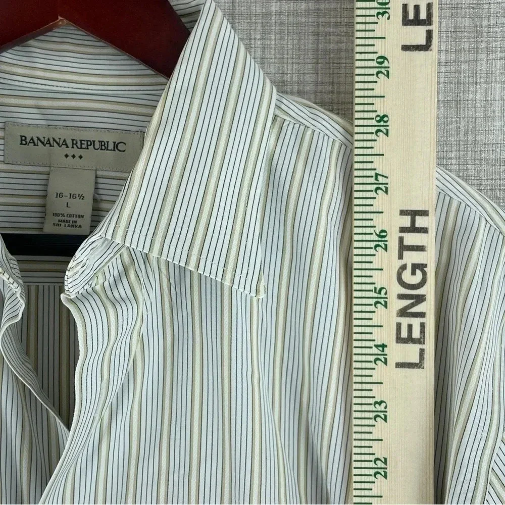 Banana Republic Mens Size L Long Sleeve Button Down Shirt 2607